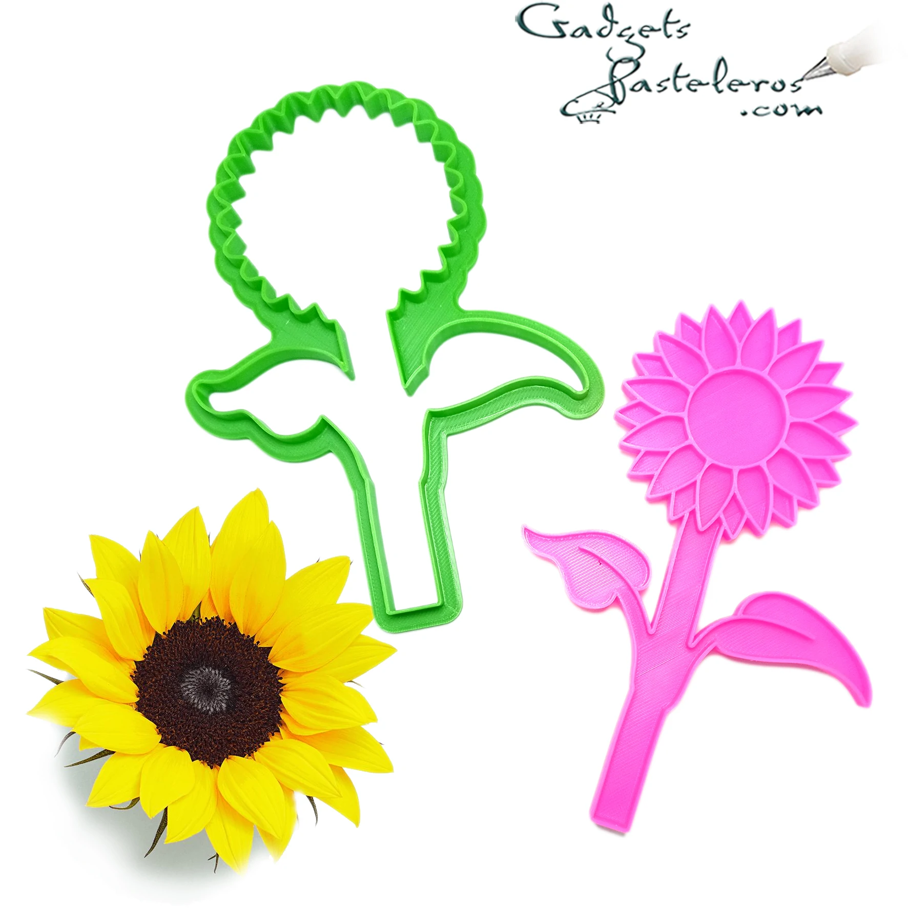 Cortagalletas Girasol con tallo - Gadgets pasteleros